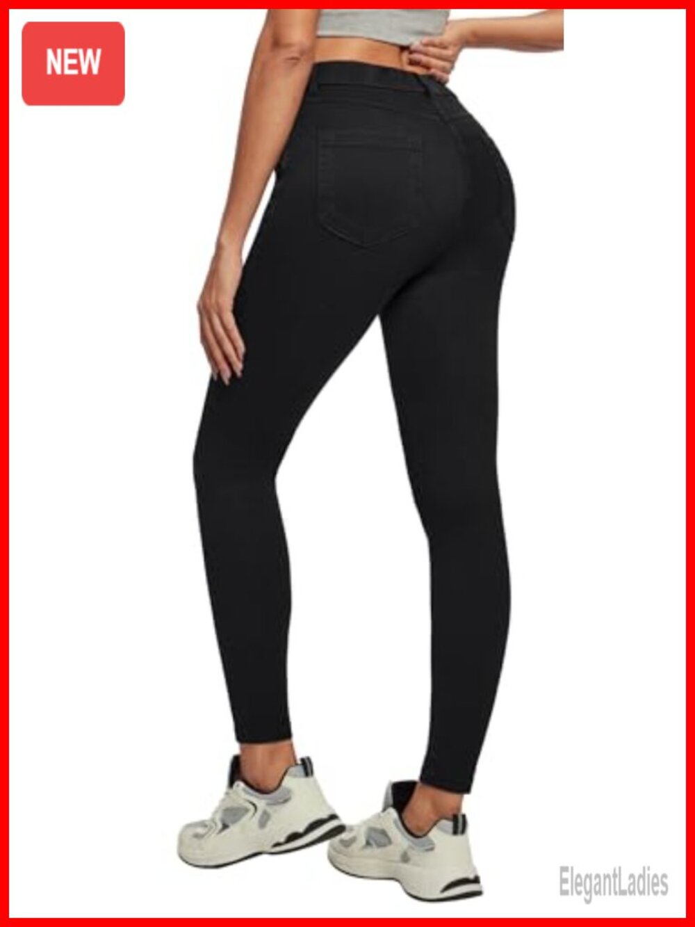 Stretchy Skinny Jeans Women Pull On Jeggings High Waist Denim Leggings